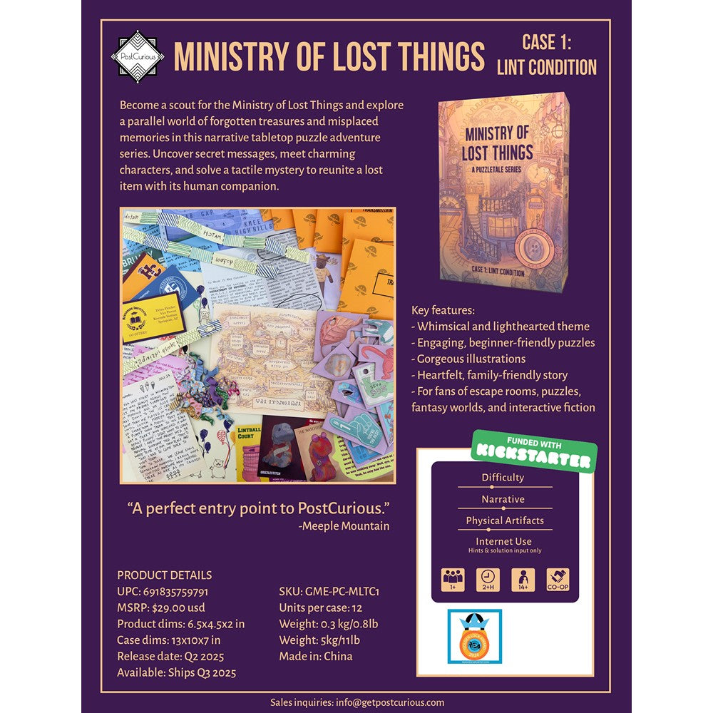 Ministry of Lost Things: Lint Condition