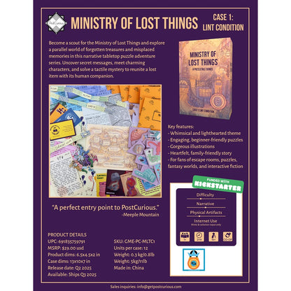 Ministry of Lost Things: Lint Condition