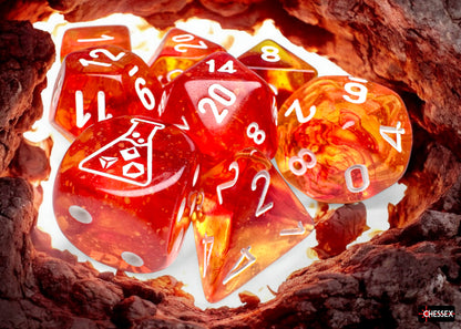 CHX 30073 - Nebula Molten/white Polyhedral 7-Die Set