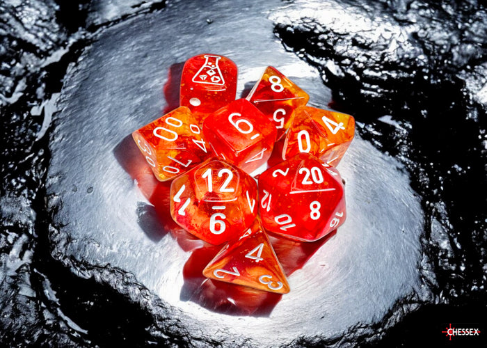 CHX 30073 - Nebula Molten/white Polyhedral 7-Die Set