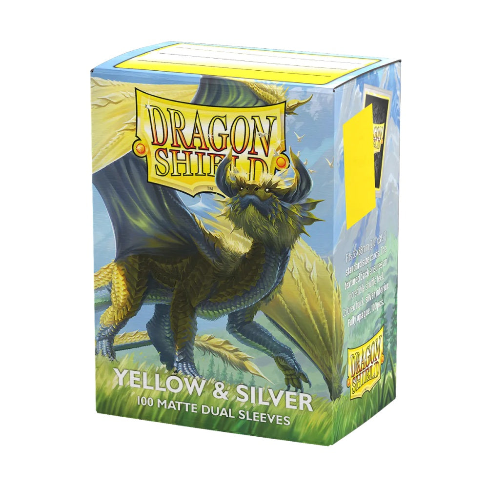 Dragon Shield: Sleeves - Matte Dual - Yellow & Silver
