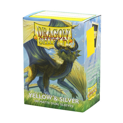 Dragon Shield: Sleeves - Matte Dual - Yellow & Silver