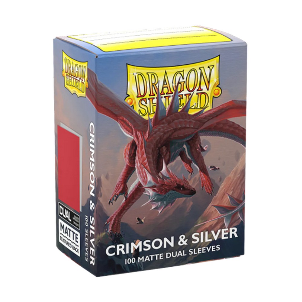 Dragon Shield: Sleeves - Matte Dual - Crimson & Silver