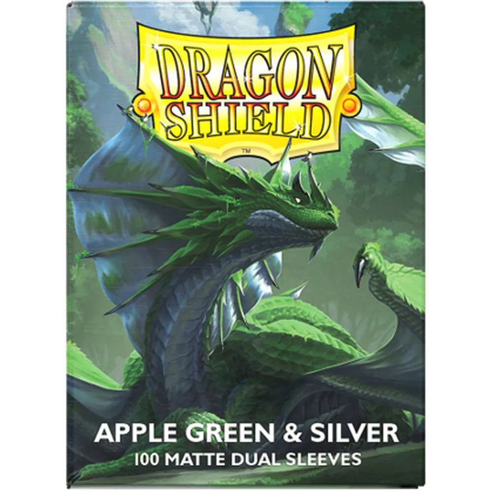 Dragon Shield: Sleeves - Matte Dual - Apple Green & Silver