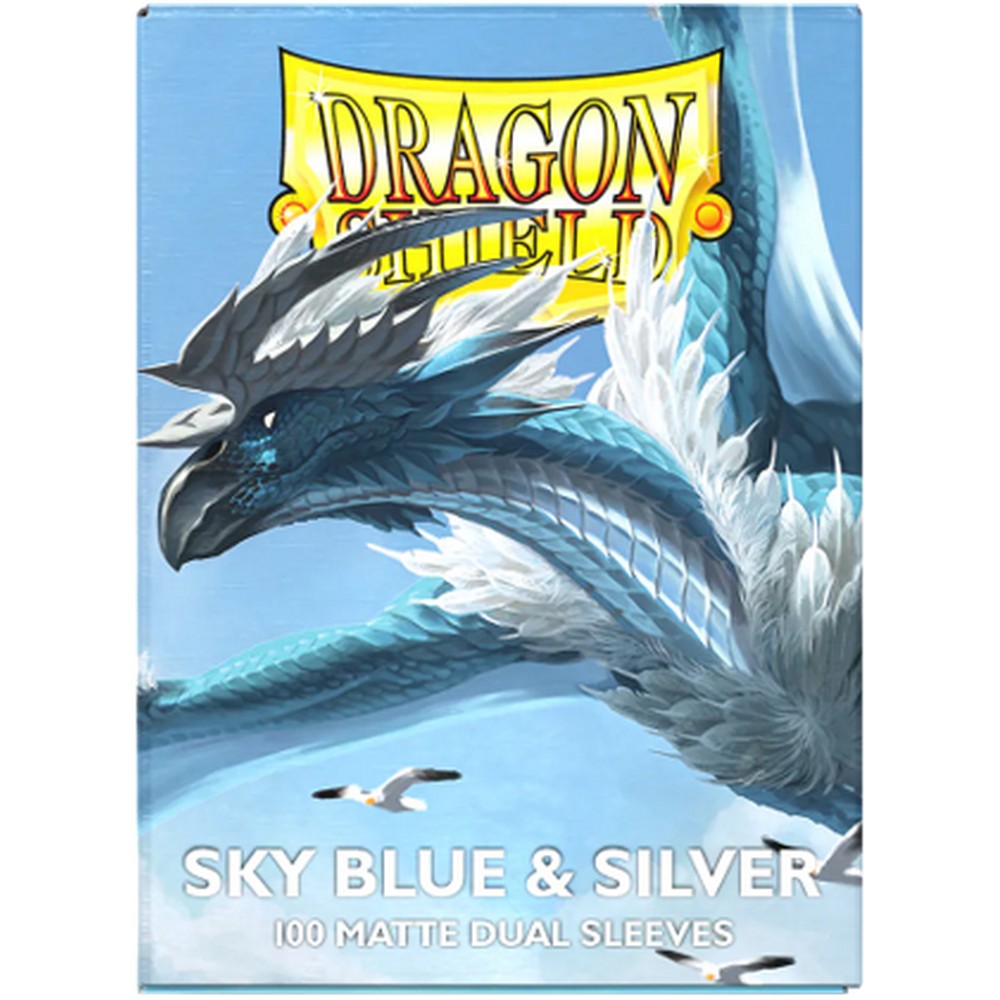 Dragon Shield: Sleeves - Matte Dual - Sky Blue & Silver