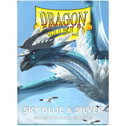 Dragon Shield: Sleeves - Matte Dual - Sky Blue & Silver