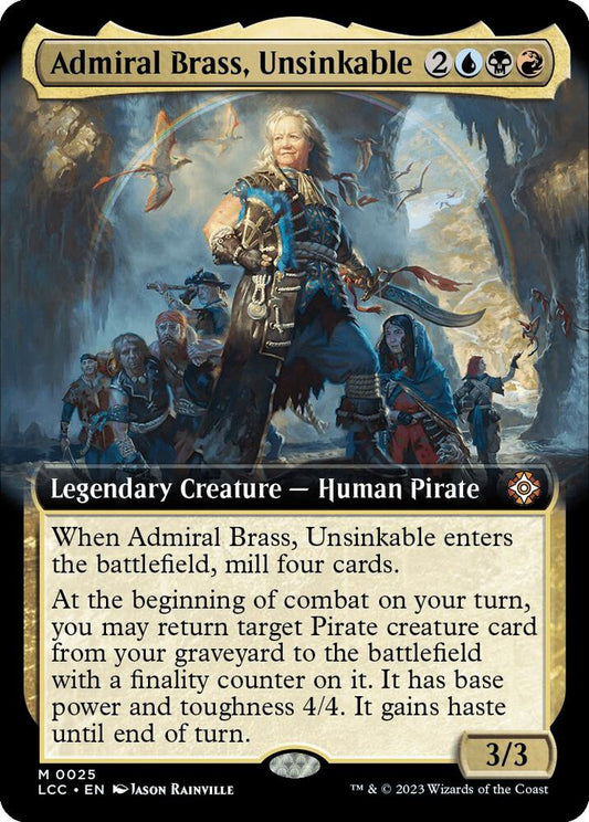 Admiral Brass, Unsinkable 25/370 (Commander: The Lost Caverns of Ixalan)  - Extended Art
