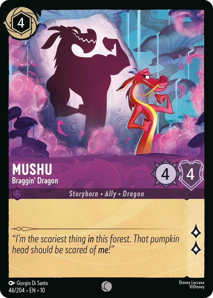 Mushu Braggin Dragon (Whispers in the Well)  - Cold Foil