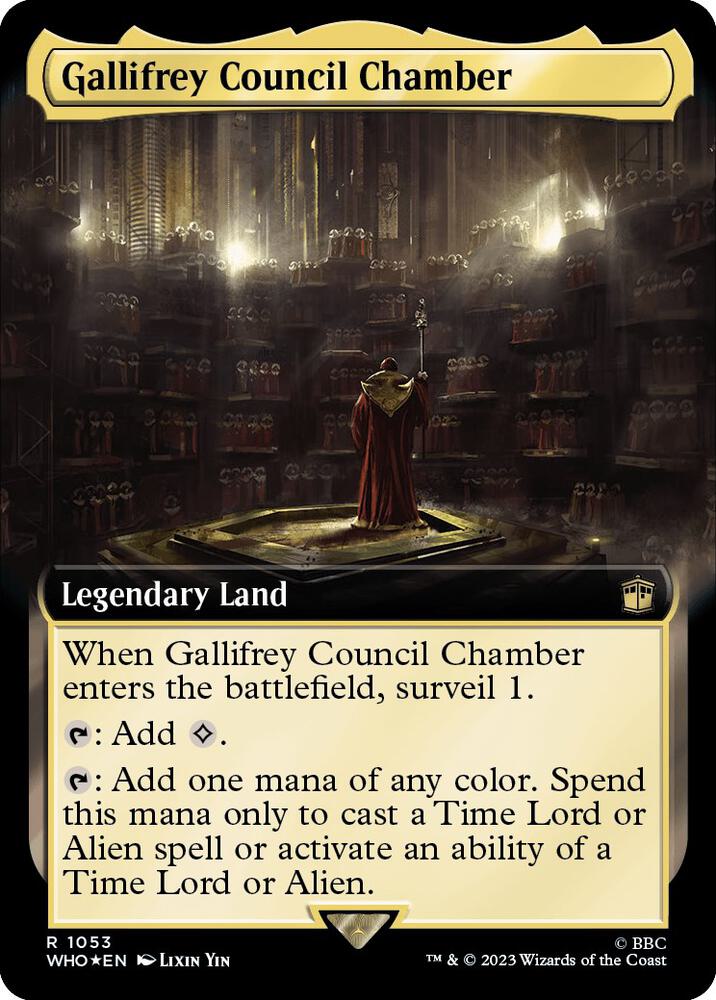 Gallifrey Council Chamber 1053/331 (Universes Beyond: Doctor Who)  - Extended Art Surge Foil
