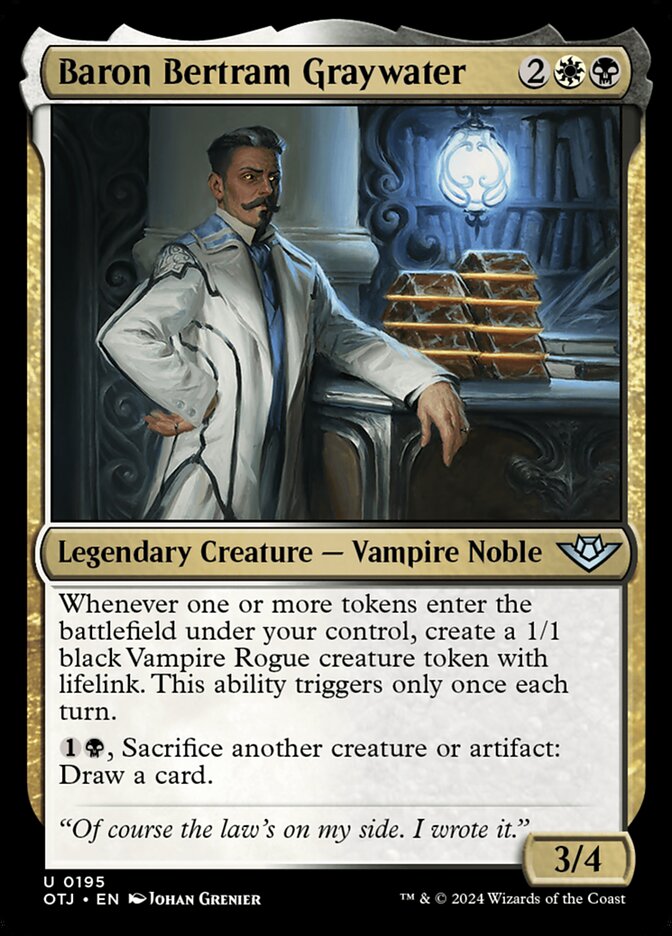 Baron Bertram Graywater 195/286 (Outlaws of Thunder Junction)  - Foil