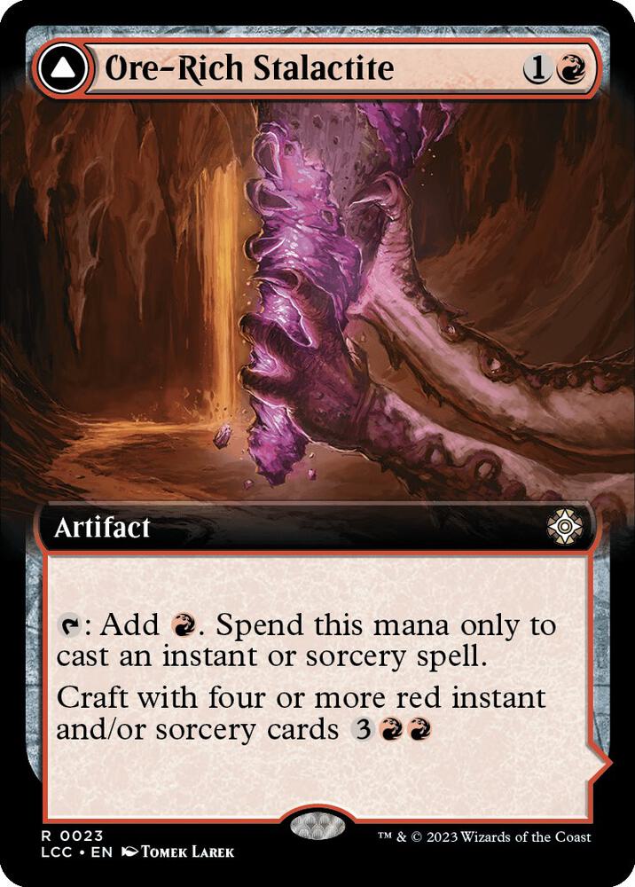 Ore-Rich Stalactite // Cosmium Catalyst 23/370 (Commander: The Lost Caverns of Ixalan)  - Extended Art