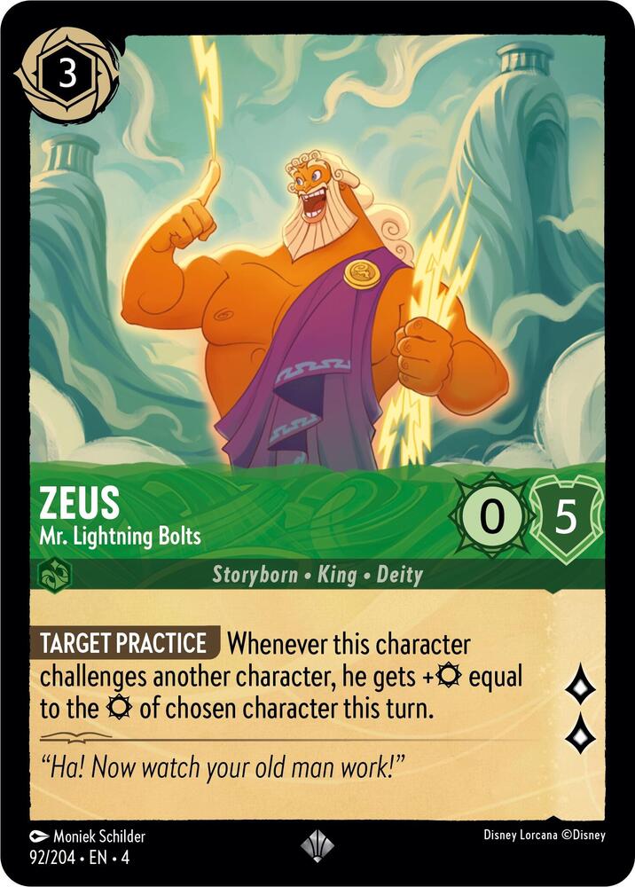 Zeus Mr Lightning Bolts (Ursula's Return)  - Cold Foil