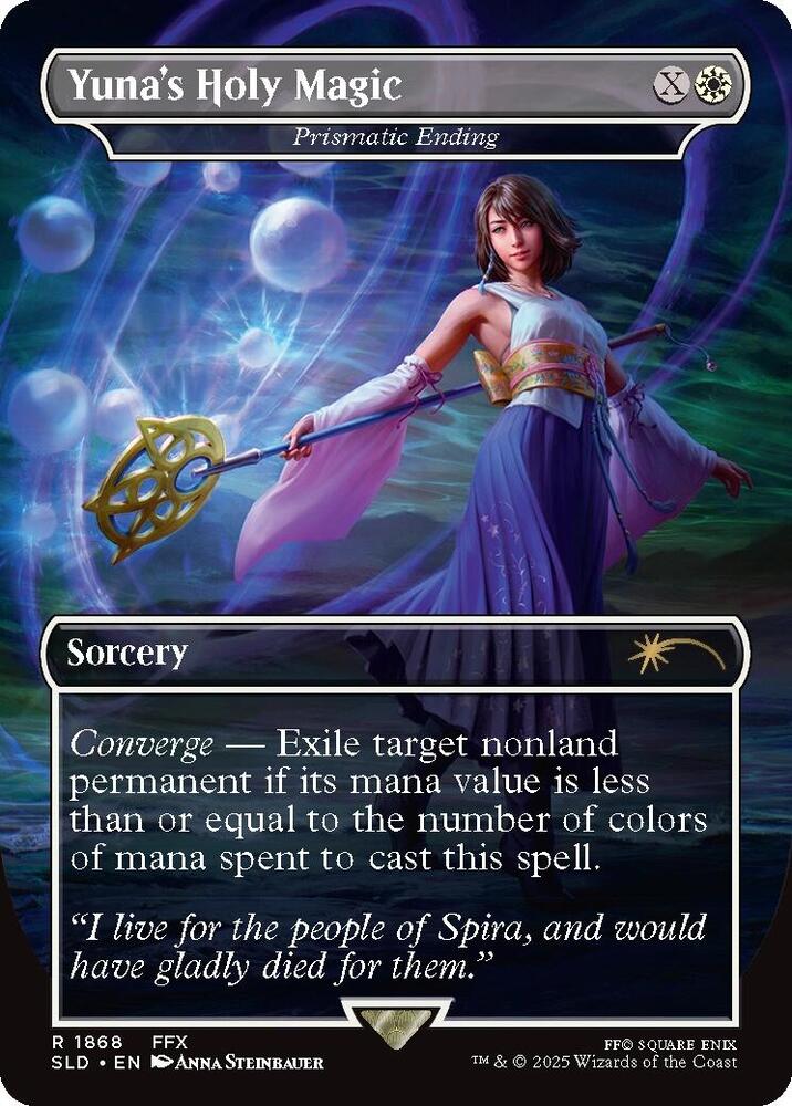 Yuna's Holy Magic // Prismatic Ending 1868 (Secret Lair Drop Series)  - Borderless