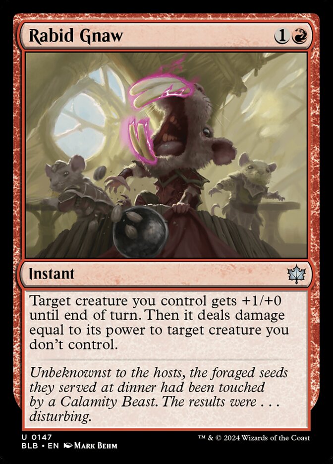 Rabid Gnaw 147 (Bloomburrow)  - Foil