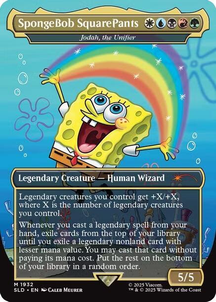 SpongeBob SquarePants // Jodah, the Unifier 1932 (Secret Lair Drop Series)  - Borderless
