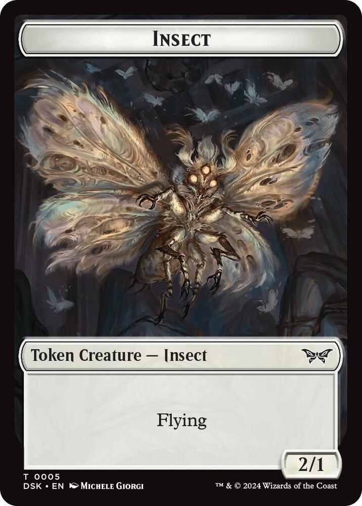 Insect 0005 Token 5 (Duskmourn: House of Horror) 