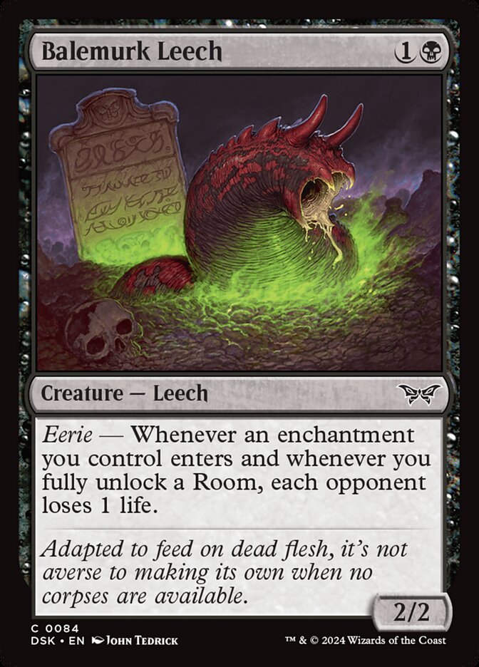 Balemurk Leech 84 (Duskmourn: House of Horror)  - Foil