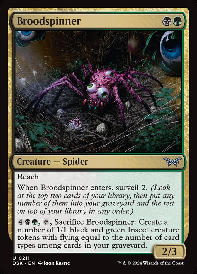 Broodspinner 211 (Duskmourn: House of Horror)  - Foil