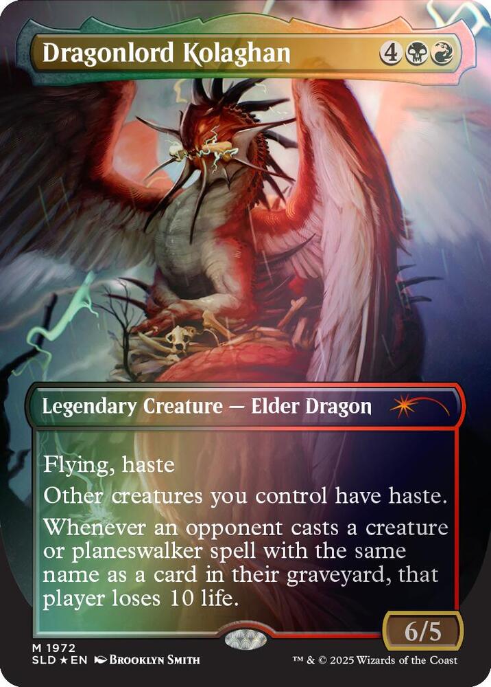 Dragonlord Kolaghan 1972 (Secret Lair Drop Series)  - Borderless Rainbow Foil