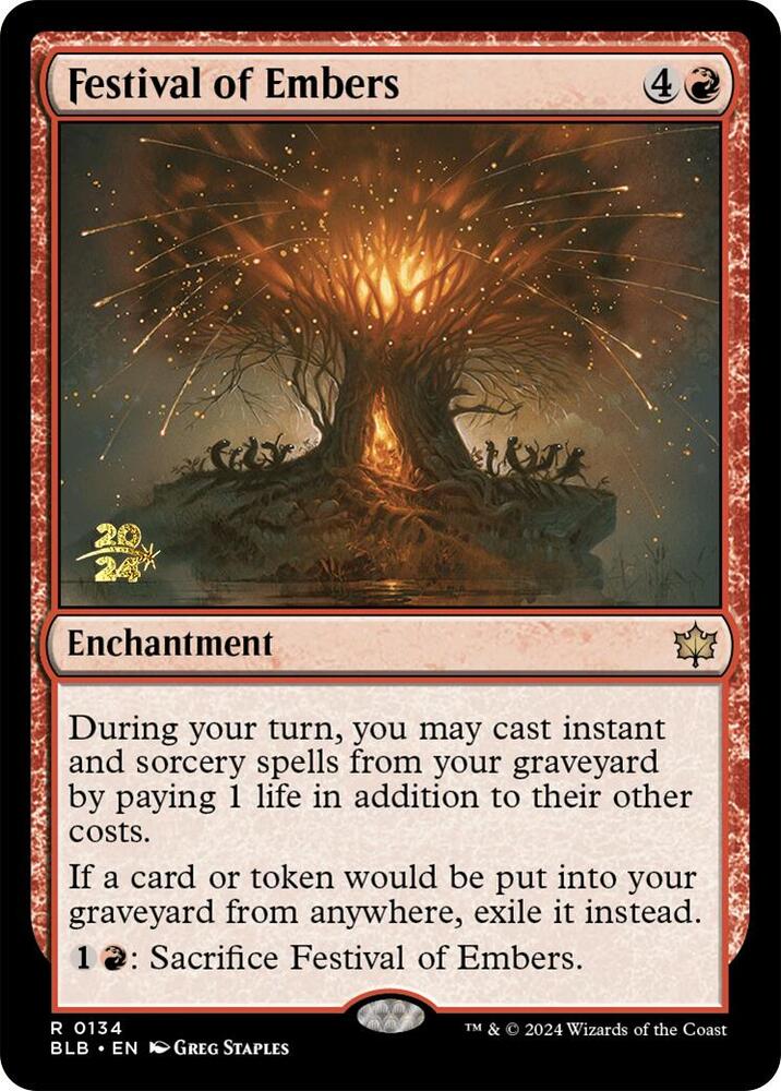 Festival of Embers 134s/160 (Prerelease Cards)  - Foil
