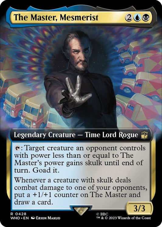 The Master, Mesmerist 428/331 (Universes Beyond: Doctor Who)  - Extended Art Foil