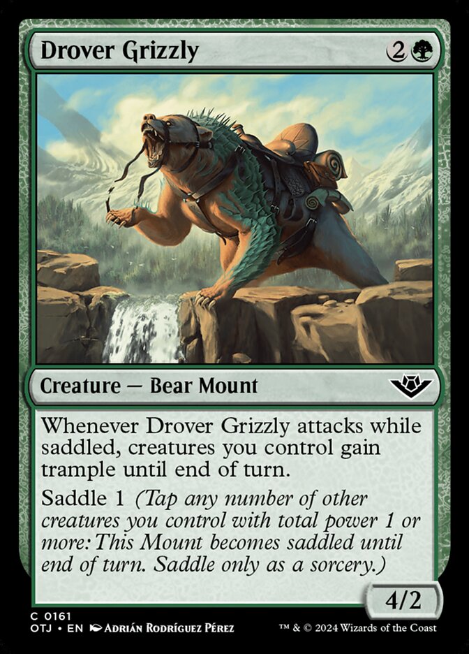 Drover Grizzly 161/286 (Outlaws of Thunder Junction)  - Foil