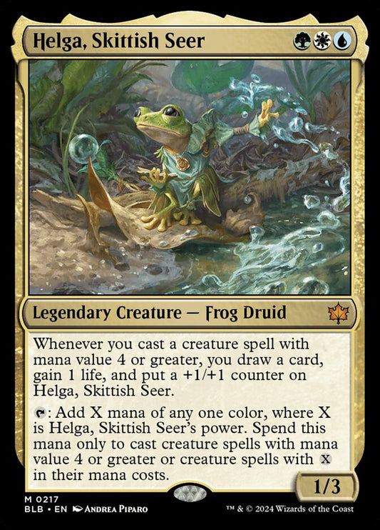 Helga, Skittish Seer 217 (Bloomburrow) 