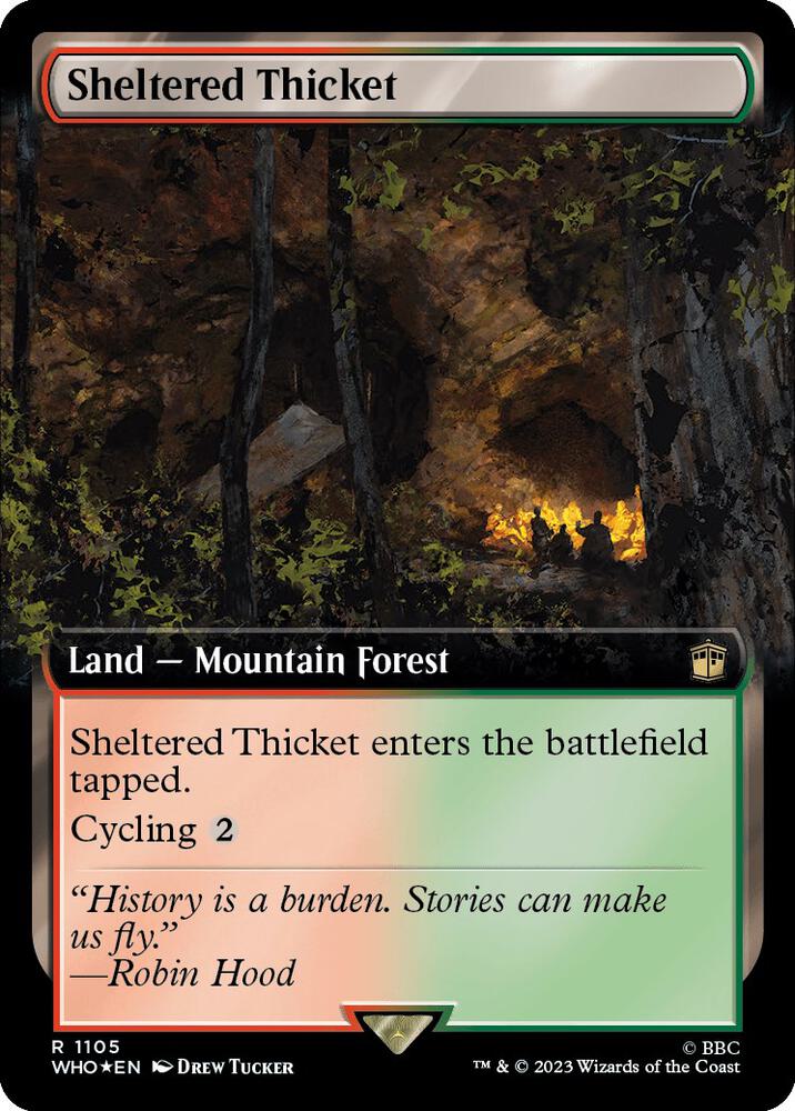 Sheltered Thicket 1105/331 (Universes Beyond: Doctor Who)  - Extended Art Surge Foil