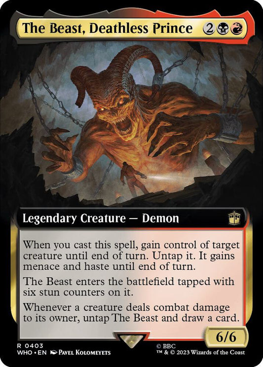 The Beast, Deathless Prince 403/331 (Universes Beyond: Doctor Who)  - Extended Art Foil