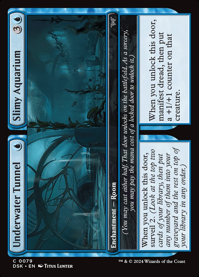 Underwater Tunnel // Slimy Aquarium 79 (Duskmourn: House of Horror) 
