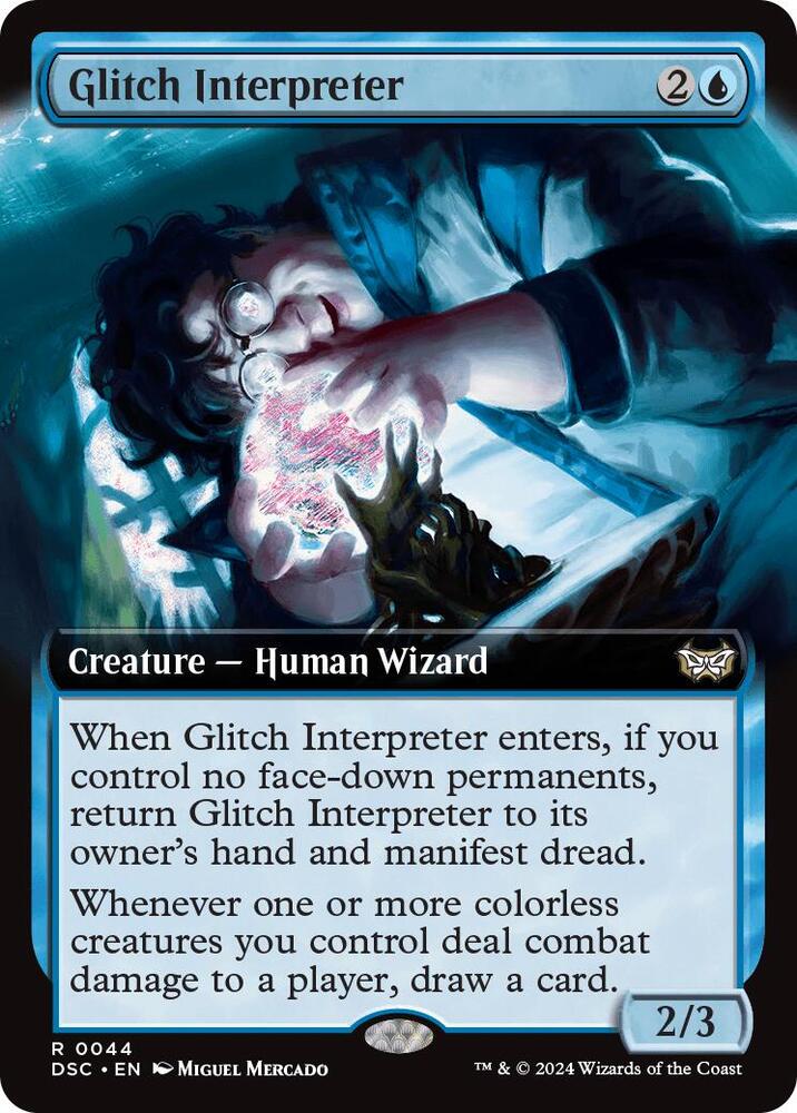 Glitch Interpreter 44/40 (Commander: Duskmourn: House of Horror)  - Extended Art