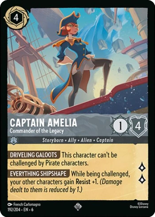 Captain Amelia Commander of the Legacy (Azurite Sea)  - Cold Foil
