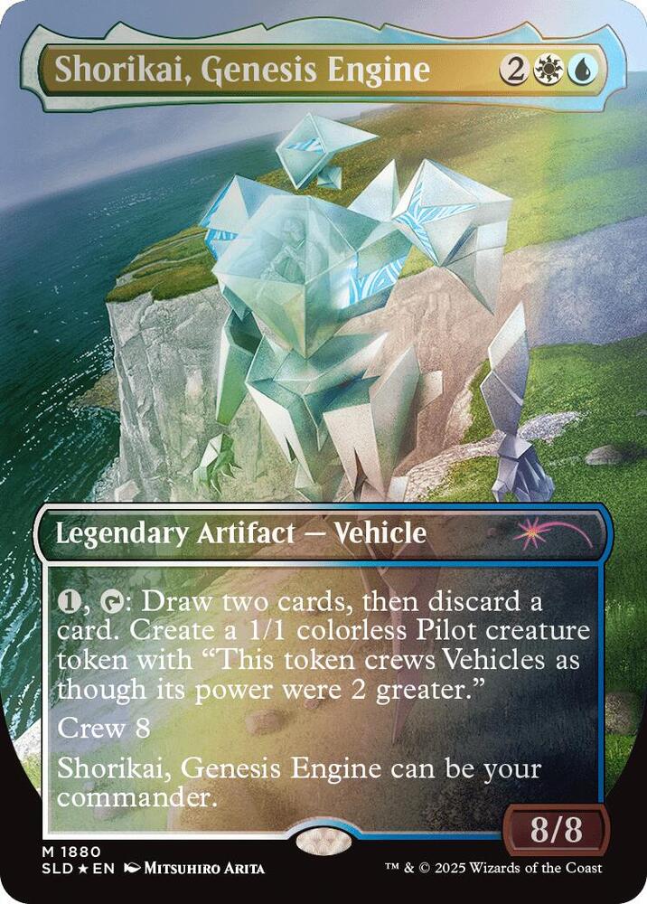 Shorikai, Genesis Engine 1880 (Secret Lair Drop Series)  - Borderless Rainbow Foil