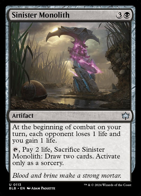 Sinister Monolith 113 (Bloomburrow) 