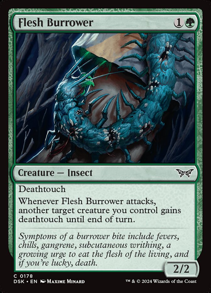 Flesh Burrower 178/286 (Duskmourn: House of Horror)  - Foil