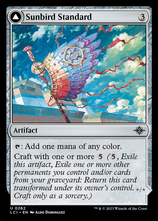 Sunbird Standard // Sunbird Effigy 262/291 (The Lost Caverns of Ixalan)  - Foil