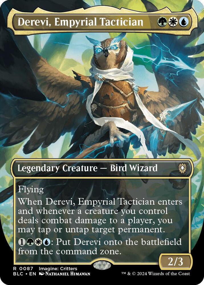 Derevi, Empyrial Tactician 87 (Commander: Bloomburrow)  - Borderless Foil