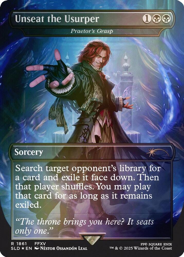 Unseat the Usurper // Praetor's Grasp 1861 (Secret Lair Drop Series)  - Borderless Rainbow Foil