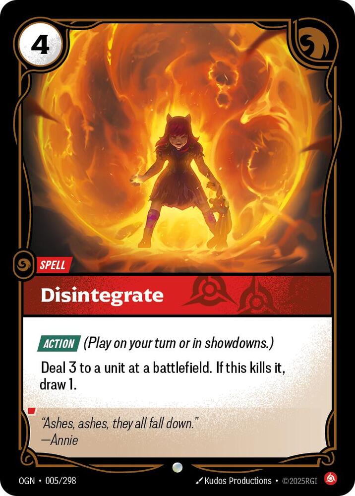 Disintegrate 5/298 (Origins) 