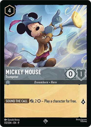Mickey Mouse Trumpeter (Fabled)  - Cold Foil
