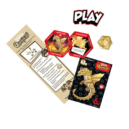 Dungeons & Dragons Questers WAVE 1 MONSTERS Gold Dragon