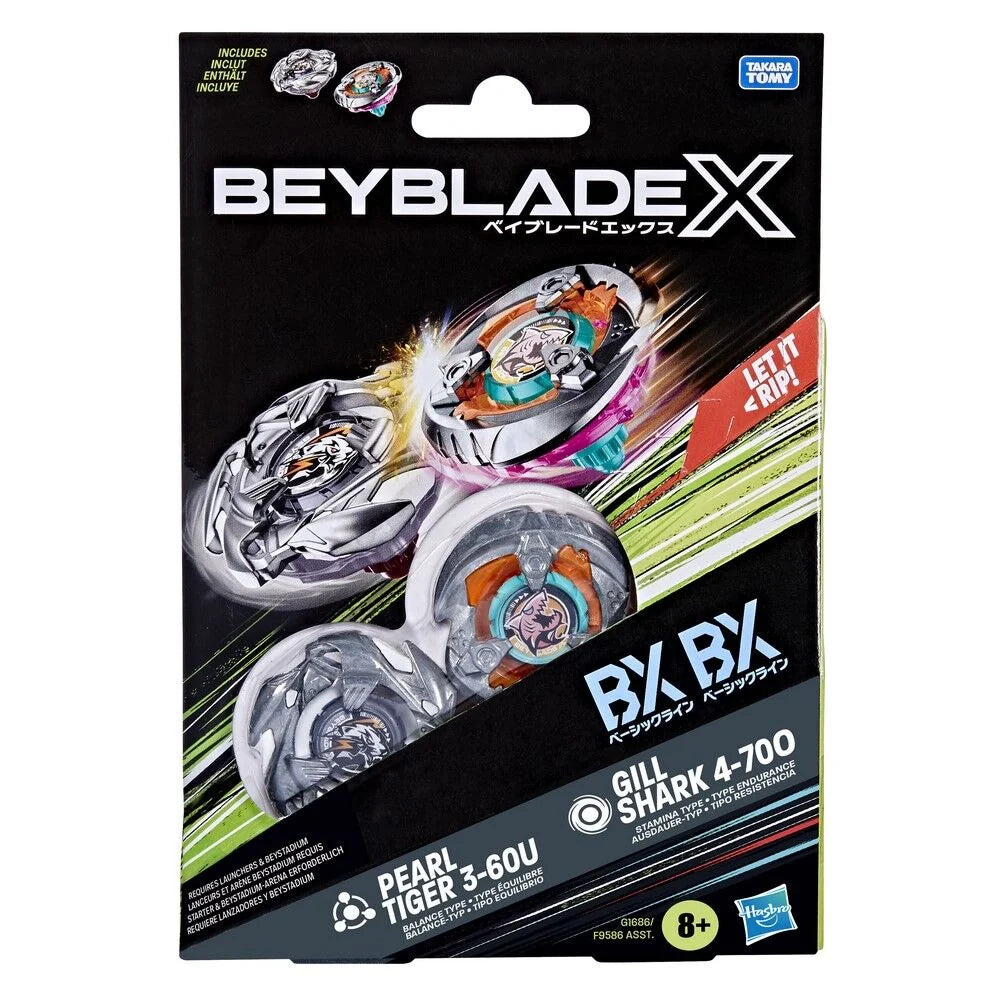 Beyblade X - Pearl Tiger 3-60U & Gill Shark 4-70O
