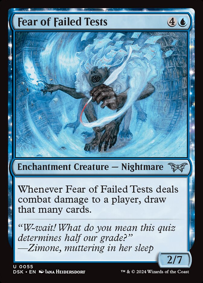 Fear of Failed Tests 55/286 (Duskmourn: House of Horror)  - Foil