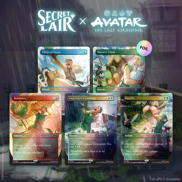 Magic The Gathering Secret Lair: Avatar the Last Airbender My Cabbages! [Rainbow Foil Edition]