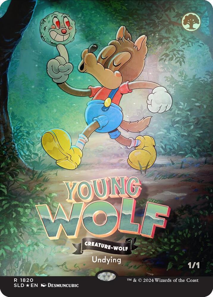 Young Wolf 1820 (Secret Lair Drop Series)  - Borderless Rainbow Foil