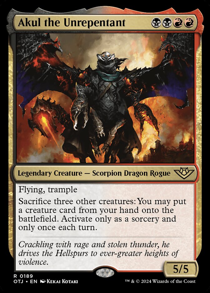 Akul the Unrepentant 189/286 (Outlaws of Thunder Junction) 