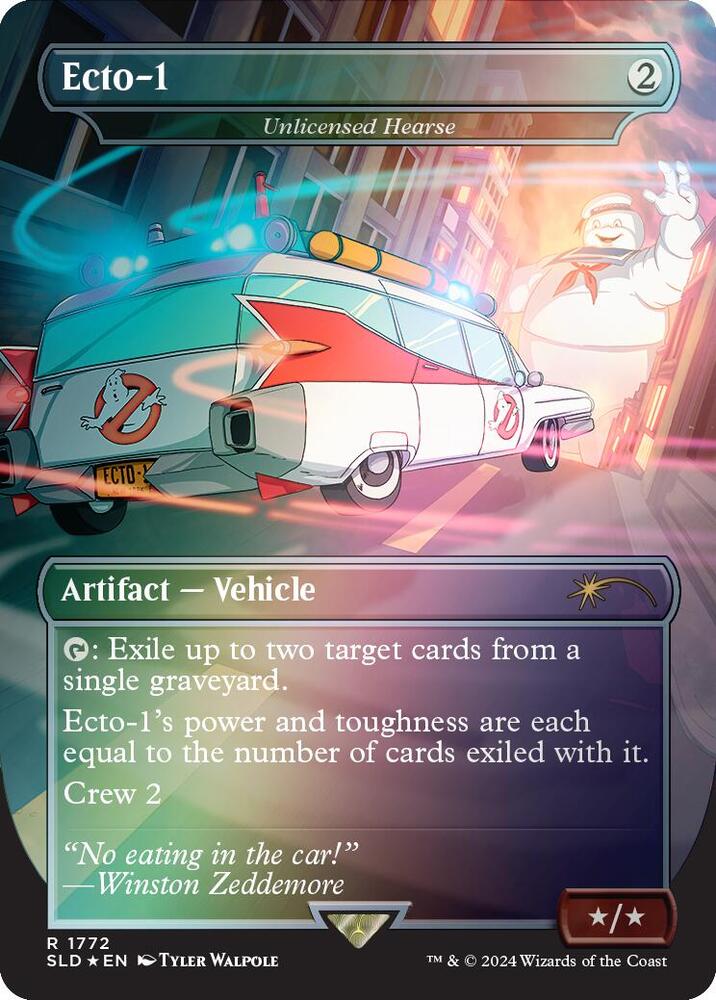 Ecto-1 // Unlicensed Hearse 1772 (Secret Lair Drop Series)  - Borderless Rainbow Foil