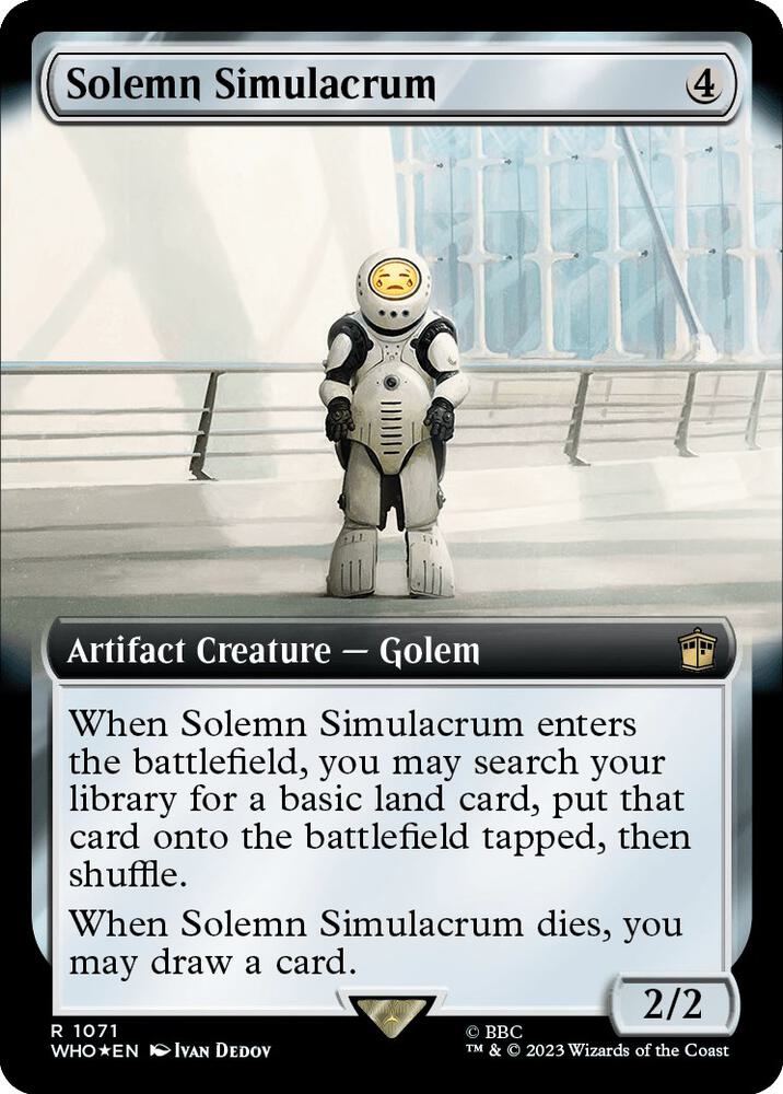 Solemn Simulacrum 1071/331 (Universes Beyond: Doctor Who)  - Extended Art Surge Foil