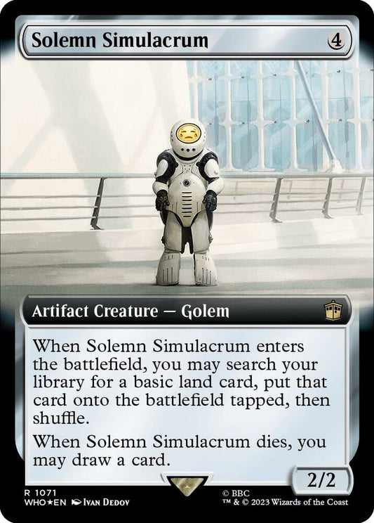 Solemn Simulacrum 1071/331 (Universes Beyond: Doctor Who)  - Extended Art Surge Foil