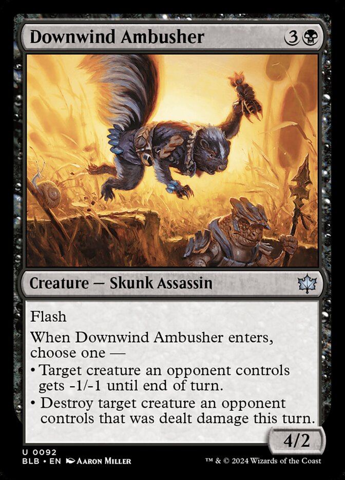 Downwind Ambusher 92 (Bloomburrow)  - Foil